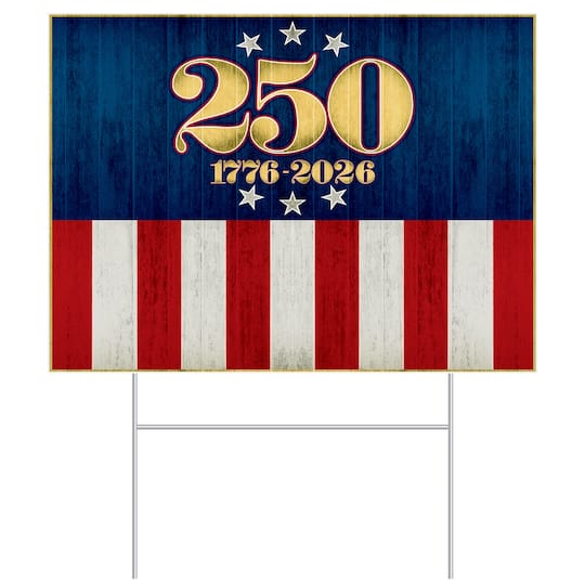 Beistle 11.5" x 15.5" Plastic Semiquincentennial Yard Sign